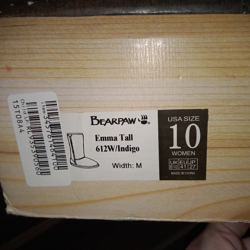 Bearpaw boots size 10 color Indigo